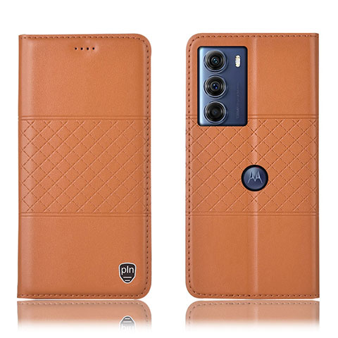 Handytasche Stand Schutzhülle Flip Leder Hülle H07P für Motorola Moto Edge S30 5G Orange