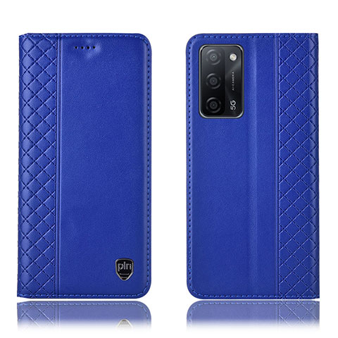 Handytasche Stand Schutzhülle Flip Leder Hülle H07P für Oppo A53s 5G Blau