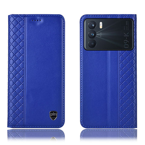 Handytasche Stand Schutzhülle Flip Leder Hülle H07P für Oppo K9 Pro 5G Blau