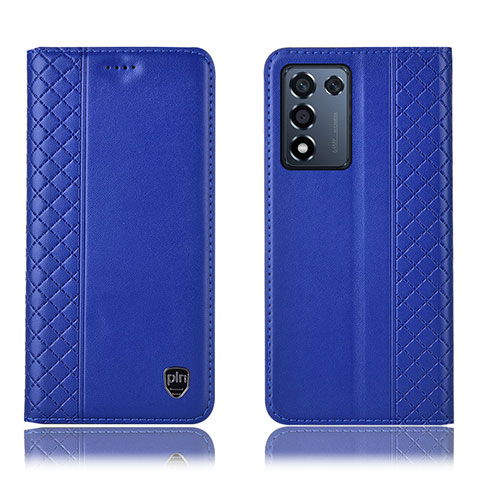 Handytasche Stand Schutzhülle Flip Leder Hülle H07P für Oppo K9S 5G Blau