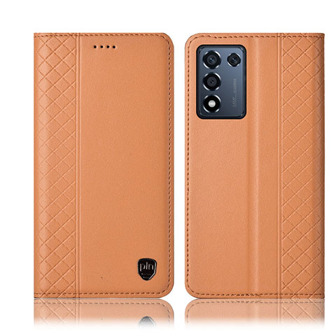 Handytasche Stand Schutzhülle Flip Leder Hülle H07P für Realme Q3s 5G Orange