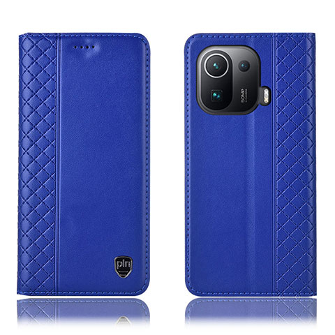 Handytasche Stand Schutzhülle Flip Leder Hülle H07P für Xiaomi Mi 11 Pro 5G Blau