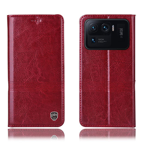 Handytasche Stand Schutzhülle Flip Leder Hülle H07P für Xiaomi Mi 11 Ultra 5G Rot