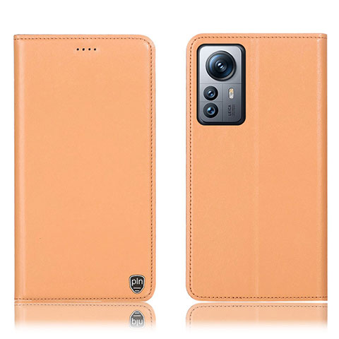 Handytasche Stand Schutzhülle Flip Leder Hülle H07P für Xiaomi Mi 12 Pro 5G Orange