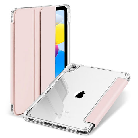 Handytasche Stand Schutzhülle Flip Leder Hülle H08 für Apple iPad 10.9 (2022) Rosegold