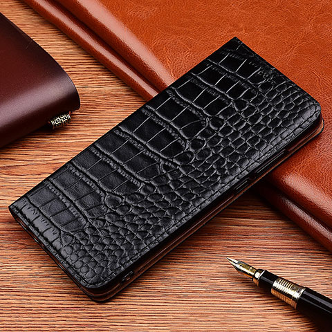 Handytasche Stand Schutzhülle Flip Leder Hülle H08P für Apple iPhone 11 Pro Schwarz