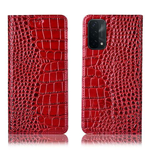 Handytasche Stand Schutzhülle Flip Leder Hülle H08P für OnePlus Nord N200 5G Rot