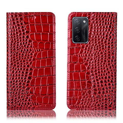 Handytasche Stand Schutzhülle Flip Leder Hülle H08P für Oppo A55S 5G Rot