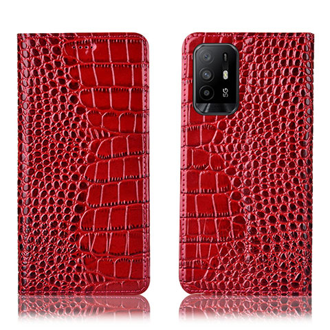 Handytasche Stand Schutzhülle Flip Leder Hülle H08P für Oppo A94 5G Rot