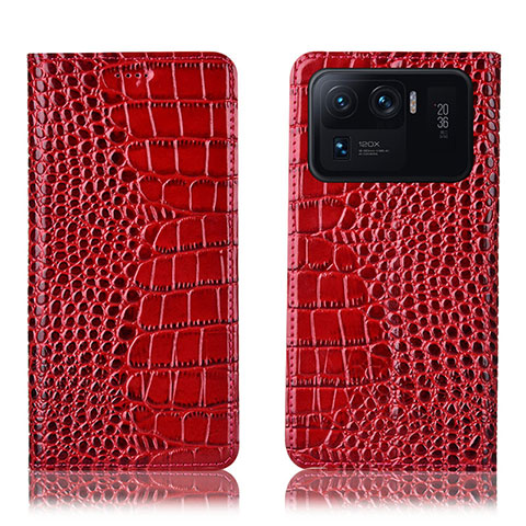 Handytasche Stand Schutzhülle Flip Leder Hülle H08P für Xiaomi Mi 11 Ultra 5G Rot