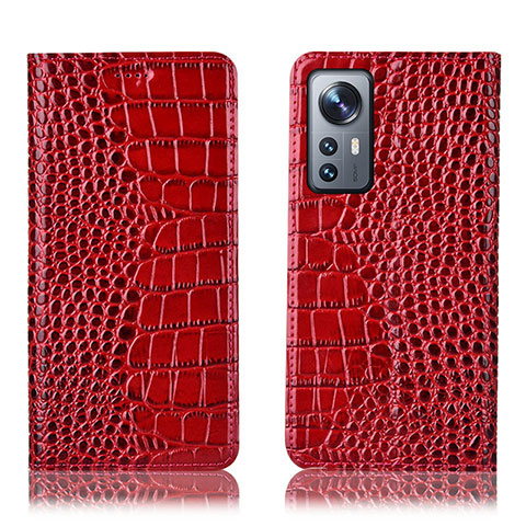 Handytasche Stand Schutzhülle Flip Leder Hülle H08P für Xiaomi Mi 12 Pro 5G Rot