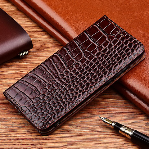 Handytasche Stand Schutzhülle Flip Leder Hülle H08P für Xiaomi Mi Note 10 Lite Braun