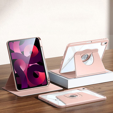 Handytasche Stand Schutzhülle Flip Leder Hülle H09 für Apple iPad 10.9 (2022) Rosegold