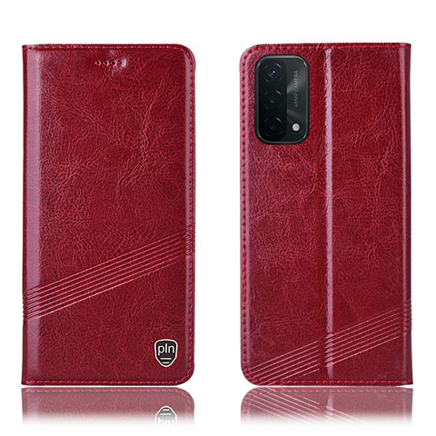 Handytasche Stand Schutzhülle Flip Leder Hülle H09P für OnePlus Nord N200 5G Rot