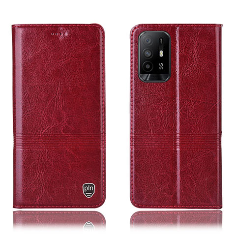 Handytasche Stand Schutzhülle Flip Leder Hülle H09P für Oppo F19 Pro+ Plus 5G Rot