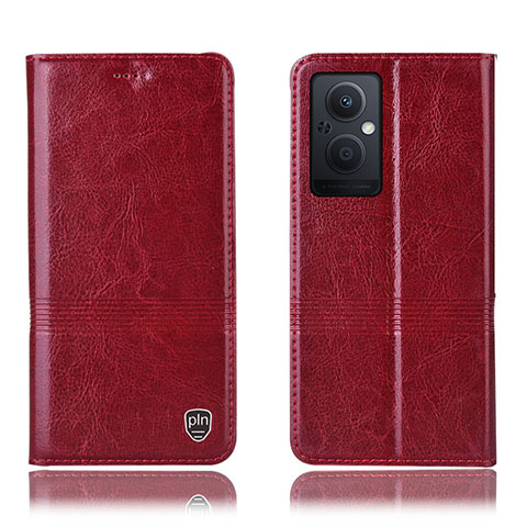 Handytasche Stand Schutzhülle Flip Leder Hülle H09P für Oppo F21 Pro 5G Rot