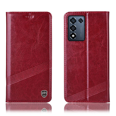 Handytasche Stand Schutzhülle Flip Leder Hülle H09P für Oppo K9S 5G Rot