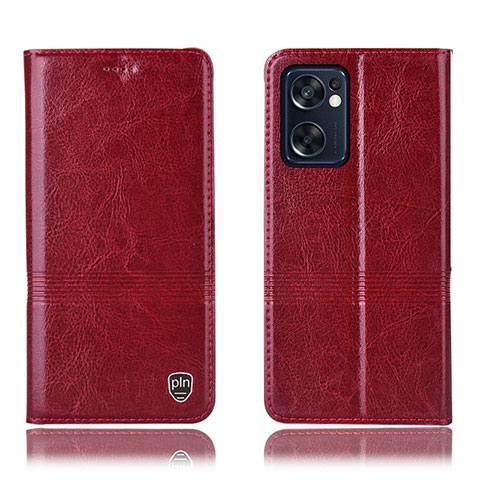 Handytasche Stand Schutzhülle Flip Leder Hülle H09P für Oppo Reno7 SE 5G Rot