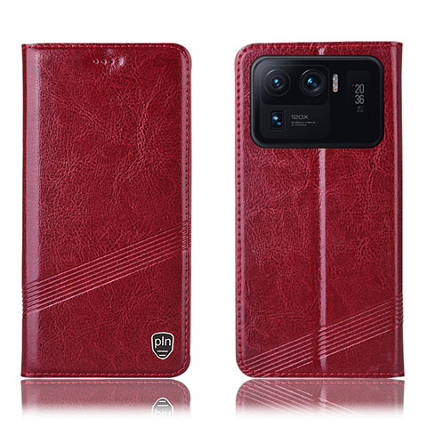 Handytasche Stand Schutzhülle Flip Leder Hülle H09P für Xiaomi Mi 11 Ultra 5G Rot