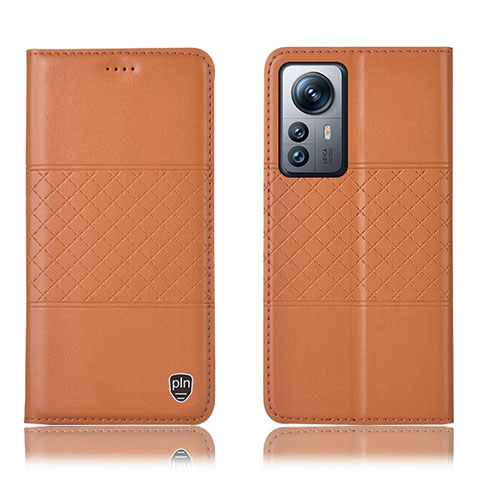 Handytasche Stand Schutzhülle Flip Leder Hülle H09P für Xiaomi Mi 12 Lite 5G Orange