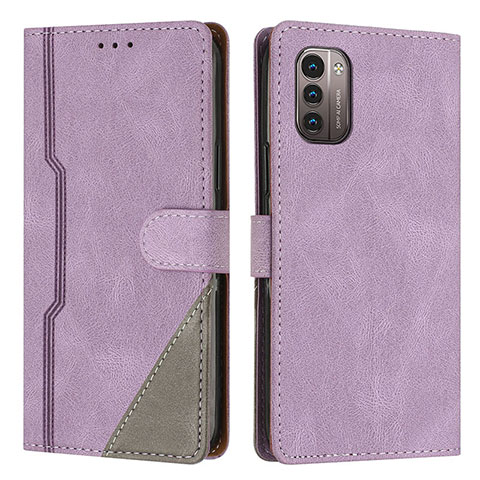 Handytasche Stand Schutzhülle Flip Leder Hülle H09X für Nokia G21 Violett