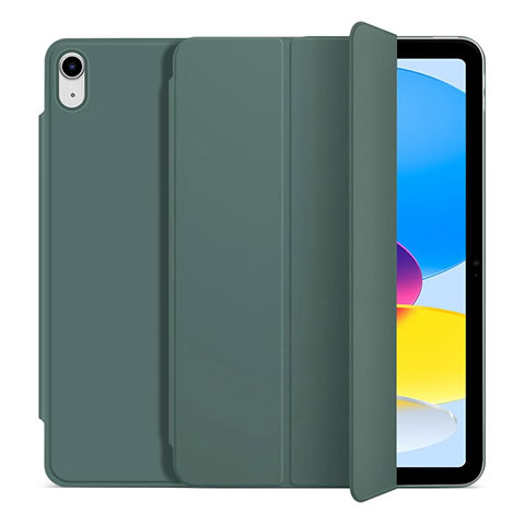 Handytasche Stand Schutzhülle Flip Leder Hülle H10 für Apple iPad 10.9 (2022) Grün