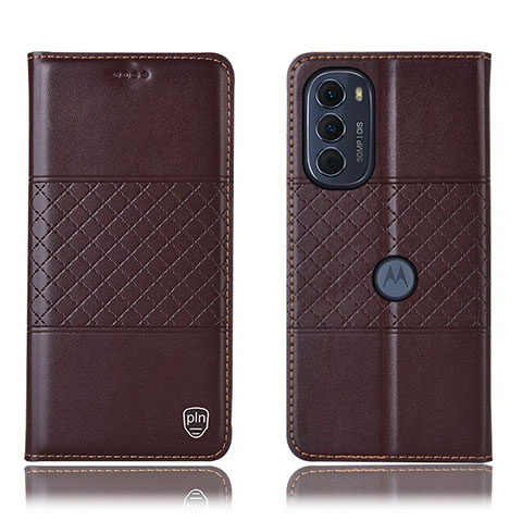 Handytasche Stand Schutzhülle Flip Leder Hülle H10P für Motorola Moto Edge (2022) 5G Braun