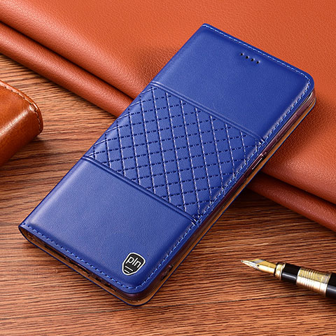 Handytasche Stand Schutzhülle Flip Leder Hülle H10P für Samsung Galaxy S21 FE 5G Blau