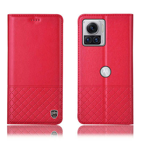 Handytasche Stand Schutzhülle Flip Leder Hülle H11P für Motorola Moto Edge 30 Ultra 5G Rot