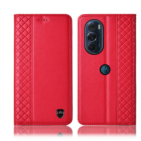 Handytasche Stand Schutzhülle Flip Leder Hülle H11P für Motorola Moto Edge Plus (2022) 5G Rot