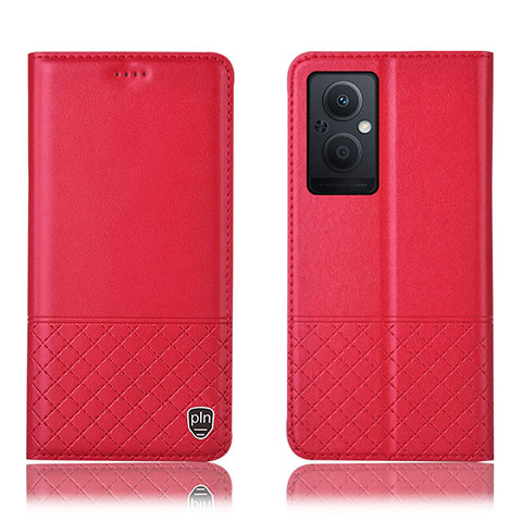 Handytasche Stand Schutzhülle Flip Leder Hülle H11P für Oppo A96 5G Rot