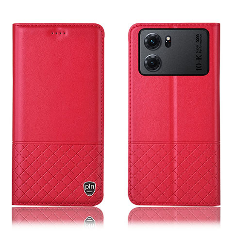 Handytasche Stand Schutzhülle Flip Leder Hülle H11P für Oppo K10 5G Rot