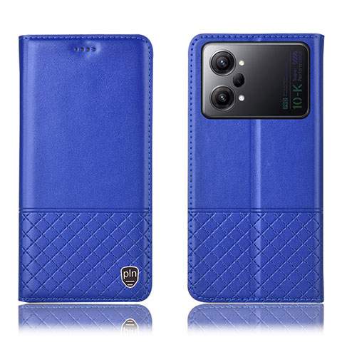 Handytasche Stand Schutzhülle Flip Leder Hülle H11P für Oppo K10 Pro 5G Blau