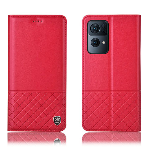 Handytasche Stand Schutzhülle Flip Leder Hülle H11P für Oppo Reno7 Pro 5G Rot