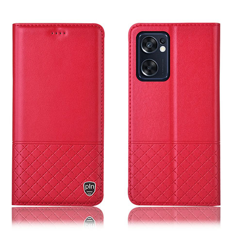 Handytasche Stand Schutzhülle Flip Leder Hülle H11P für Oppo Reno7 SE 5G Rot