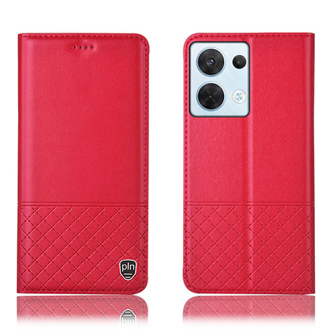 Handytasche Stand Schutzhülle Flip Leder Hülle H11P für Oppo Reno8 5G Rot