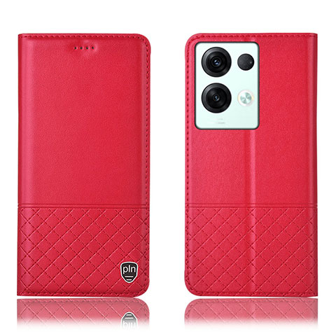 Handytasche Stand Schutzhülle Flip Leder Hülle H11P für Oppo Reno8 Pro 5G Rot