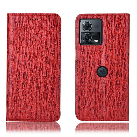 Handytasche Stand Schutzhülle Flip Leder Hülle H15P für Motorola Moto Edge S30 Pro 5G Rot