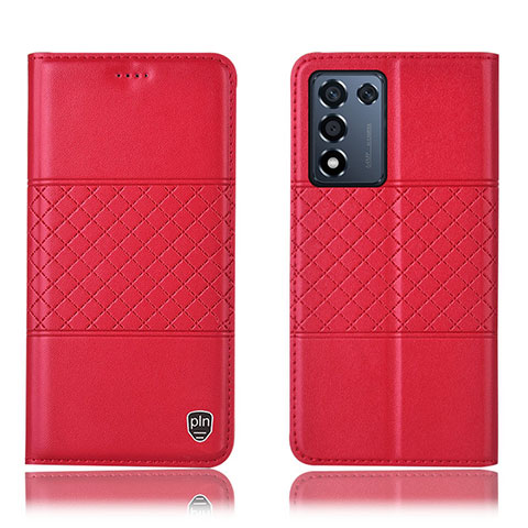 Handytasche Stand Schutzhülle Flip Leder Hülle H15P für Oppo K9S 5G Rot