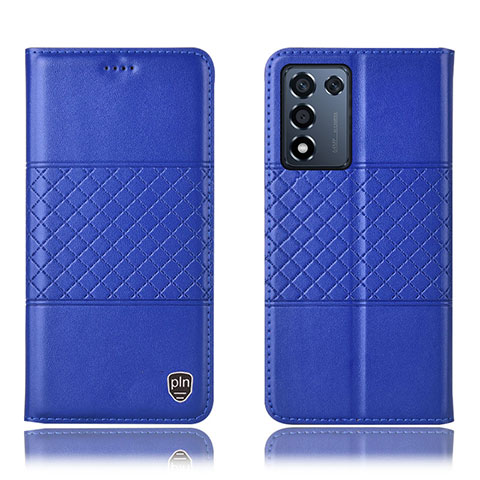 Handytasche Stand Schutzhülle Flip Leder Hülle H15P für Realme Q3s 5G Blau