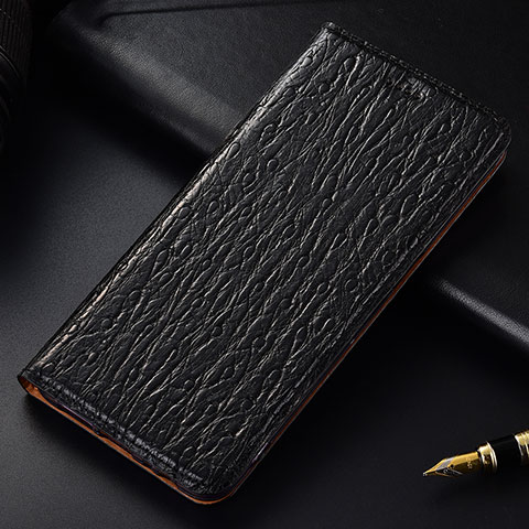 Handytasche Stand Schutzhülle Flip Leder Hülle H15P für Samsung Galaxy A02s Schwarz