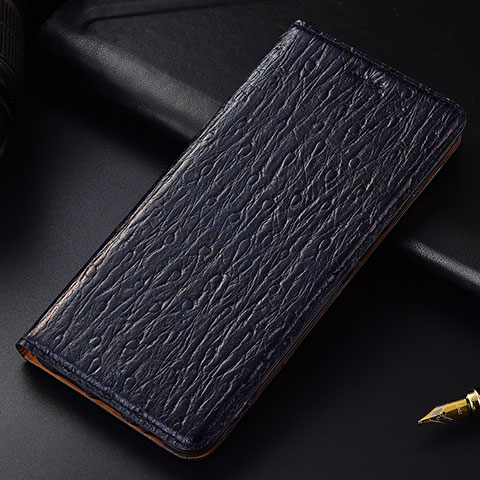 Handytasche Stand Schutzhülle Flip Leder Hülle H15P für Samsung Galaxy A50 Blau