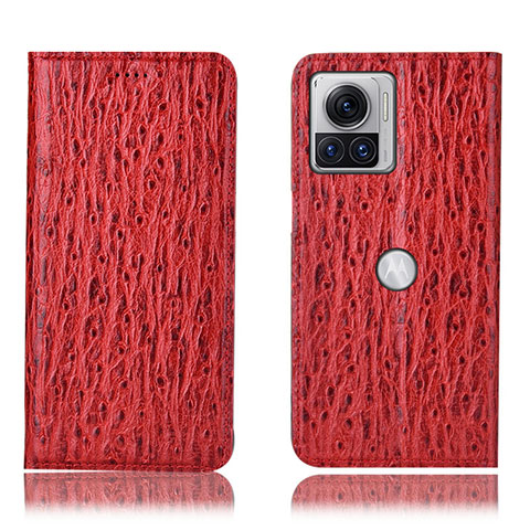 Handytasche Stand Schutzhülle Flip Leder Hülle H16P für Motorola Moto Edge 30 Ultra 5G Rot