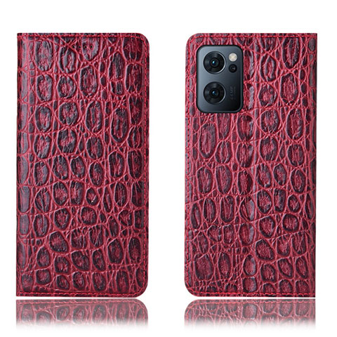 Handytasche Stand Schutzhülle Flip Leder Hülle H16P für OnePlus Nord CE 2 5G Rot