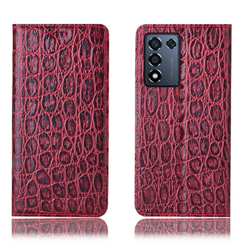 Handytasche Stand Schutzhülle Flip Leder Hülle H16P für Oppo K9S 5G Rot