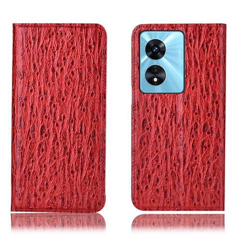 Handytasche Stand Schutzhülle Flip Leder Hülle H18P für Oppo A1 Pro 5G Rot