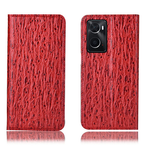 Handytasche Stand Schutzhülle Flip Leder Hülle H18P für Oppo A36 Rot