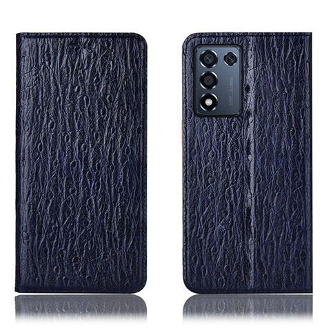 Handytasche Stand Schutzhülle Flip Leder Hülle H18P für Oppo K9S 5G Blau