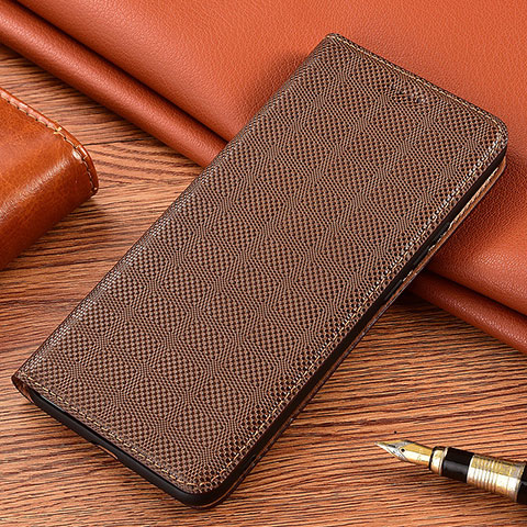 Handytasche Stand Schutzhülle Flip Leder Hülle H20P für Xiaomi Mi Note 10 Lite Braun