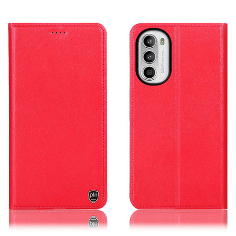 Handytasche Stand Schutzhülle Flip Leder Hülle H21P für Motorola Moto Edge (2022) 5G Rot